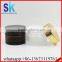 1oz clear glass jar with silver lid