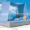 Elegant outdoor wicker daybed with mosquito nets and supports rod