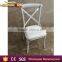wholesale X back hotel white iron wedding dining chair