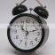 4" twin bell alarm clock, quartz analog table alarm clock, real belling desk clock,