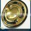 Custom round TPU patch in golden with plating effect