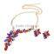 Western import standard gold plated zinc alloy rhinestone leaf shape crystal jewelry set                        
                                                                                Supplier's Choice