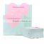 New design creative high quality pink heart shaped green gift paper bag custom color