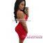  2016 Hot Women Casual Two Piece Dress Sexy Black Bandeau Color Block Skirt Set