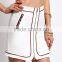 Women clothing high waist front zipped pencil skirts