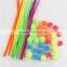 Factory supply DIY crafts fluorescent colors pom pom toys for kids or wedding party decoration