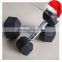 Christmas cheap price fitness center wholese rubber coated dumbbell set for male bodybuilding use