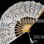 hook handle Antique battenburg lace wedding parasol and fan set