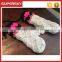 V-396 lace trim hand knitting winter mittens gloves with bow knit hand warmer mitten gloves knit arm warmer