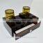 Black Luxury Handmade Gold Acrylic Consumable Box,acrylic Consumable Box With Drawer and Wineglass Holes