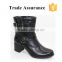 2014 winter black leather women boots