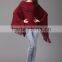 2015 new Europe autumn/winter Tassel bat sleeve hollow out female knit striped blouse sweater                        
                                                Quality Choice