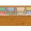 wholesale custom made wooden tea box with clear arylic window