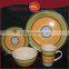 Round Shape Stoneware Tableware Set Handpainted 16 pcs