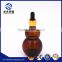 20ml/30ml/50ml/100ml amber calabush shaped glass essential oil bottle