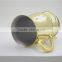 Single wall stainless steel mugs goblet of fire with gold plated color