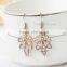 2015 Fancy Leaf Shape Hanging Diamond Wedding Earring