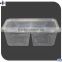 750ml Transparent Food Container, Two Compartments Microwave Food Boxes