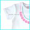 Delicate embroider bodysuit with necklace pattern for baby girl, fashion style carter romper