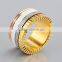 Gold Plated Jewelry Sets Wholesale Rotating Ceramic Diamond Fashion Cheap New Model Latest Wedding Ring