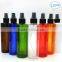 120ml flat shoulder cylinderical shape pet bottle with spray pump for toner moisturizing lotion gel water essence water