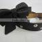 black color PU leather bowknot design dress ornament belt for girl