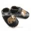 soft sole new born baby leather shoes with elephant design