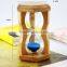 Cheap handmade mini custom logo bamboo hourglass