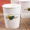 Disposable ripple wall 8oz 12oz 16oz 20oz black cappuccino cup