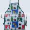 Christmas print kitchen apron set with towel china suppliers