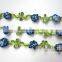 good quality blue and white flower lace trim