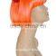 Cheap yellow synthetic party wig, canival wigs,Halloween wig, witch wig