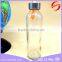 Set of round clear water glass drinking bottle