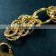 20cm raw brass faceted circle round oval link fashion DIY bracelet supplies 1900077