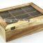 wooden display tea box,tea bags wood box,nature wood tea box