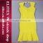 2015 HOT high-quality yellow sexy mermaid bandage dress
