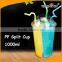 Split Mug Divided Plastic Clear Twin Cup 32 Ounces