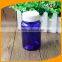 Empty Pill Plastic Bottles Cobalt Blue with Children Resistant Cap
