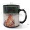 Hot selling Sublimation color changing Glass Mugs Milk Cup DIY LOGO Gift mugs