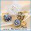 natural stone pave diamond stone titanium druzy ring
