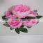 SJ20170058 artificial pink silk fabric peony flower for indoor decoration