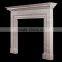 European Style Chinese White Marble Fireplace Mantel