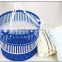 low price hold all kinds of small sundries Clothes Pegs with Plastic Basket