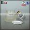  china cosmetics cream frosted glass jar 5ml mini glass jar vial with shiny silver lid