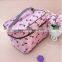 Fashion colorful printed make up bags/Multifunction cosmetic bags with mirror/Large compartment make up zipper bags