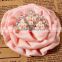 satin hanmade rose flower with crown for kids hair accessories