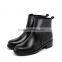 solid color unique low cut fashion PVC waterproof women shoes boots rain boots wellies