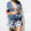 Plunge Punjabi Boutique Suit Neck Designs Shorts and Embroidered Tops HSD2992