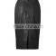 Fasshion vintage long skirts with back slit ladies leather skirt