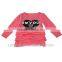 Lovely Girl's Jacquard Ruffle Edged Pullover Sweater